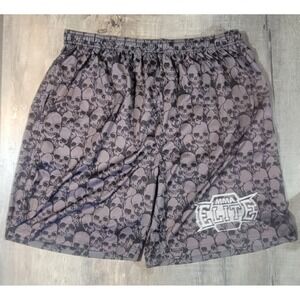 MMA Elite Mens Large - XL Skulls AOP Lightweight Shorts Pockets Drawstrings EUC